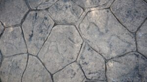 a close up view of a stone pavement